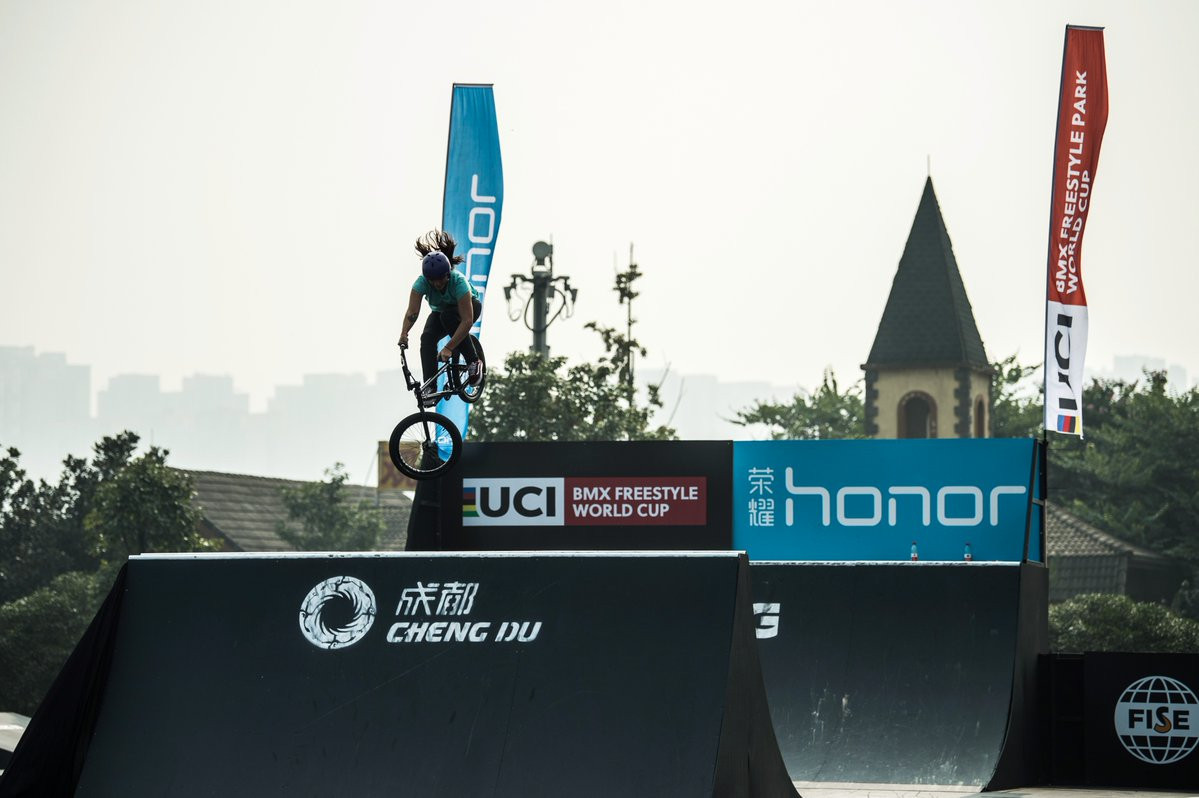 The BMX Freestyle Park was among the main events to take place on the opening day in Chengdu ©FISE