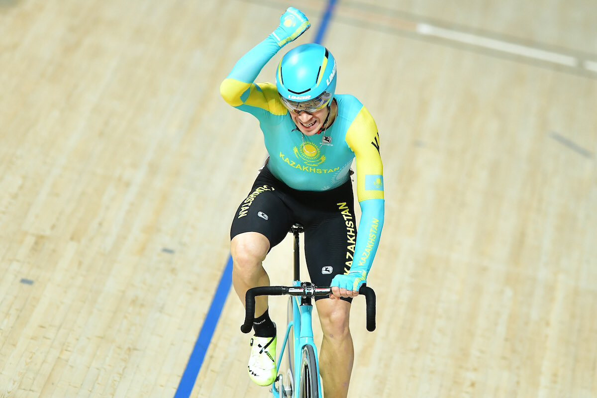 Nikita Panassenko claimed gold on the opening day of action ©Twitter/UCI Track Cycling