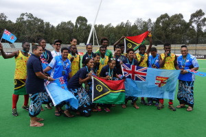 Fiji earned gold in the recent hockey fives event in Sydney ©Oceania Hockey Federation