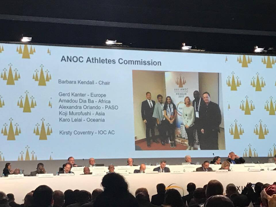 The current composition of the ANOC Athletes' Commission apart from Tegla Loroupe ©ITG