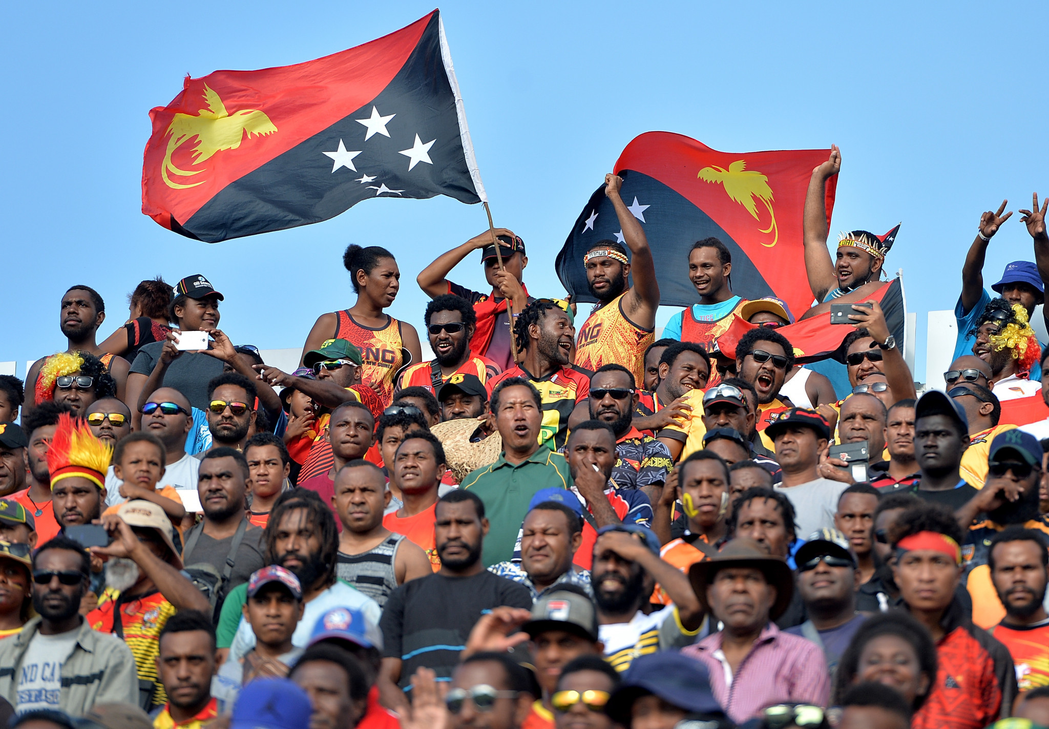 Papua New Guinea fans celebrated a second win today ©Getty Images 
