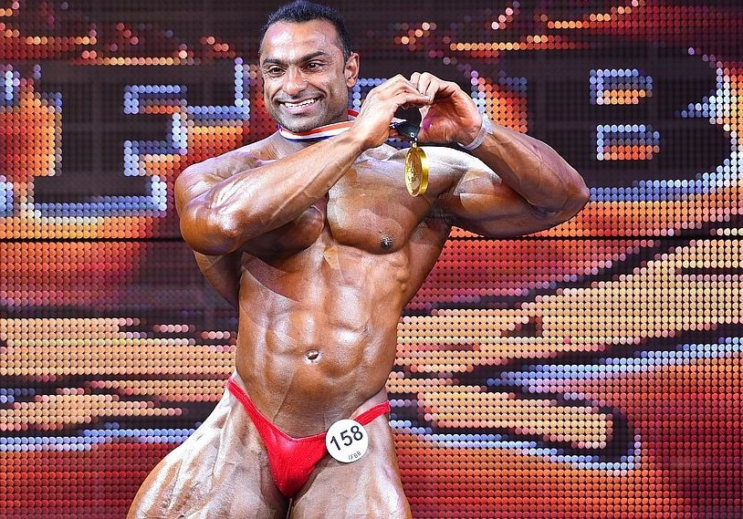 Haitham Al Zadjali was one of two competitors from Oman to taste victory today after winning the up to 85kg crown ©Igor Kopcek/East Labs Team/IFBB