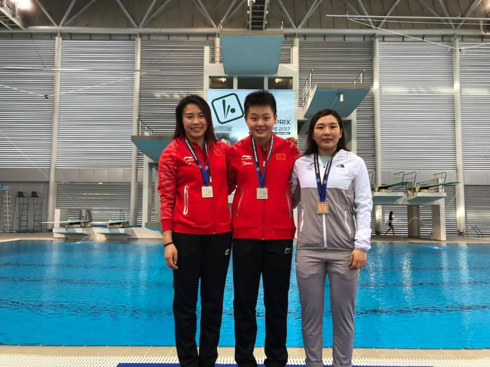 China claimed gold and silver in the women's 3m springboard final ©Singapore Swimming Association/Facebook
