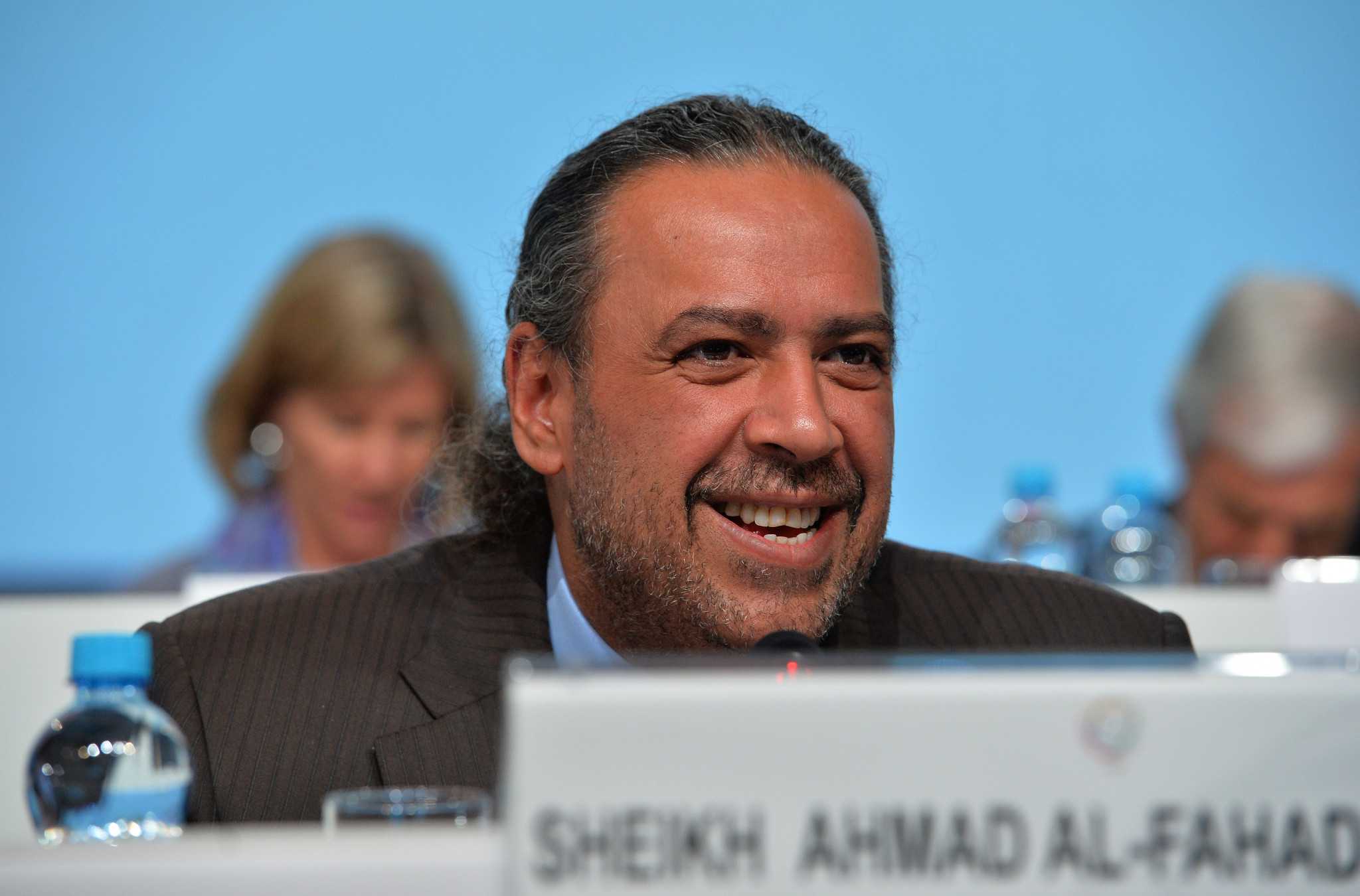 Sheikh Ahmad Al-Fahad Al-Sabah had also seemingly regained his confidence at the ANOC General Assembly ©Getty Images