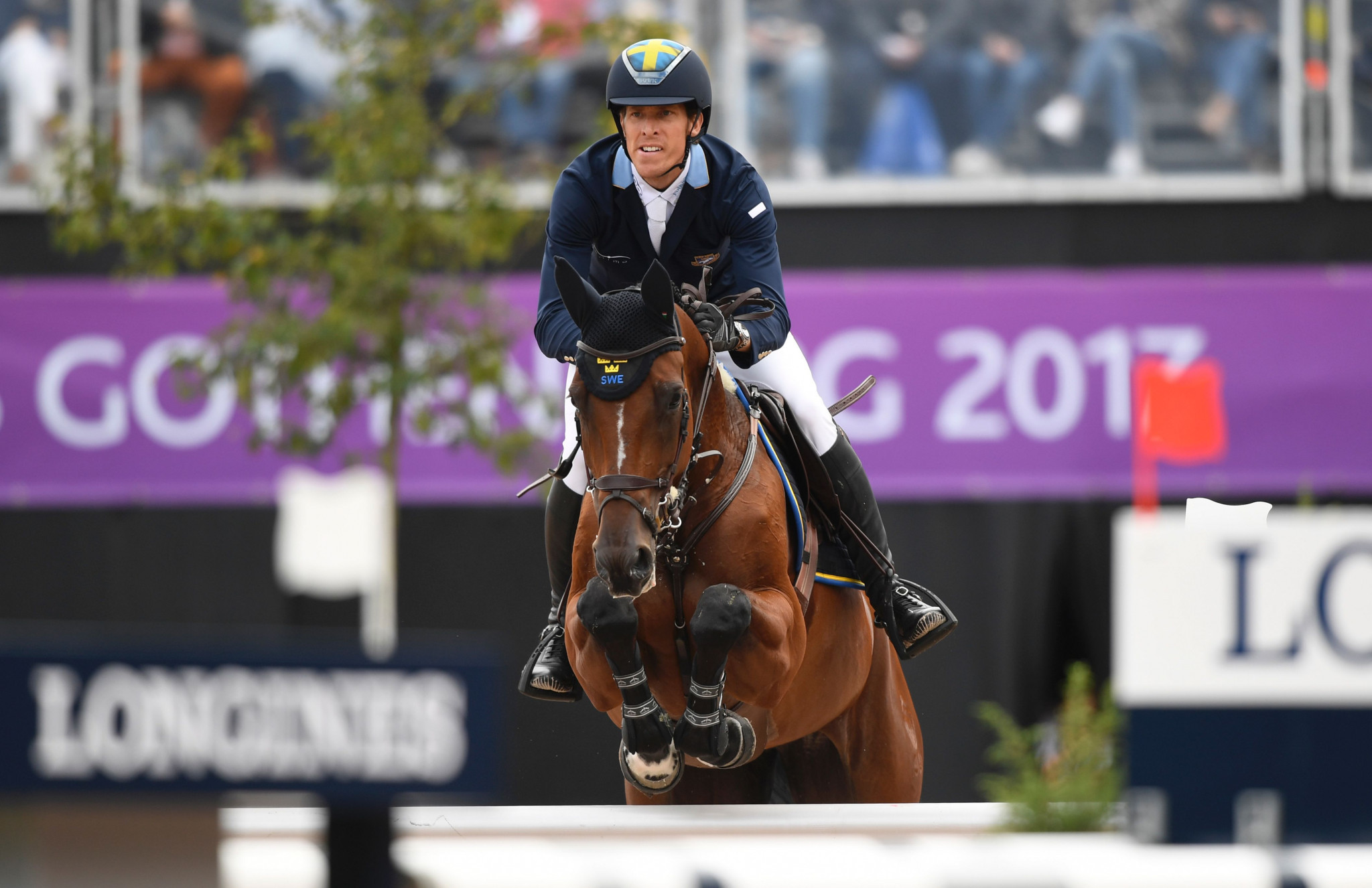 Sweden's Henrik von Eckermann, on Mary Lou, was runner-up at Lyon but will be heading the Western European League in Stuttgart in a fortnight  ©Getty Images