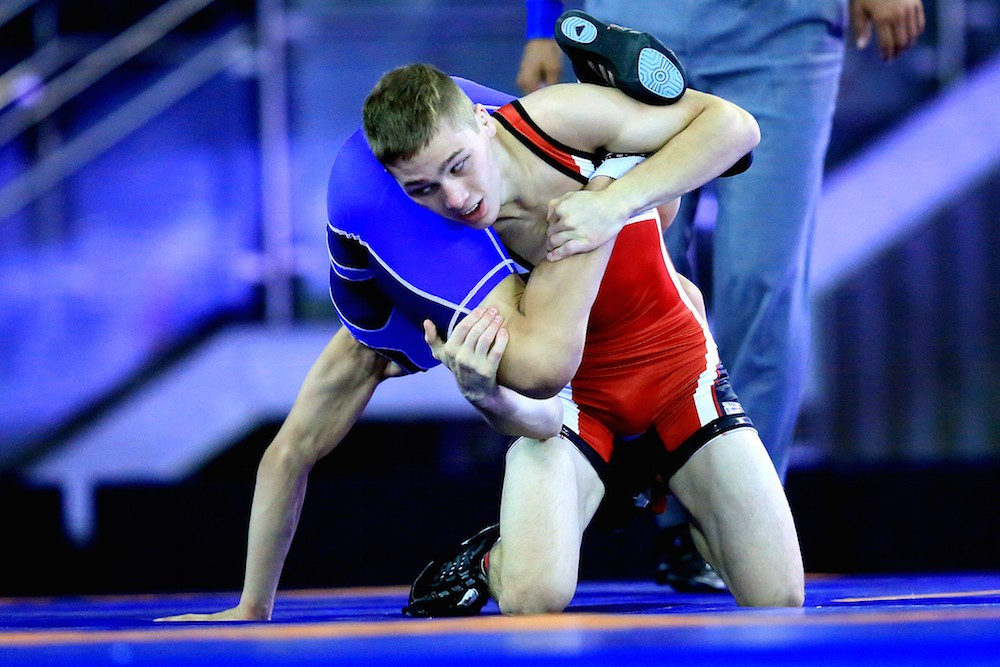 The United States' Spencer Lee became one of the youngest wrestlers ever to win a title at the Junior Wrestling World Championships ©UWW 