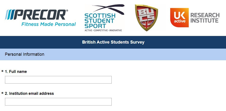 The survey has been launched by British Universities and Colleges Sport, UK Active and Scottish Student Sport ©BUCS