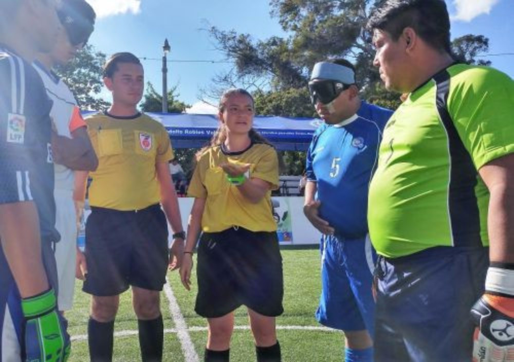 Hilary Ramírez was referee for one of the day's matches ©IBSA