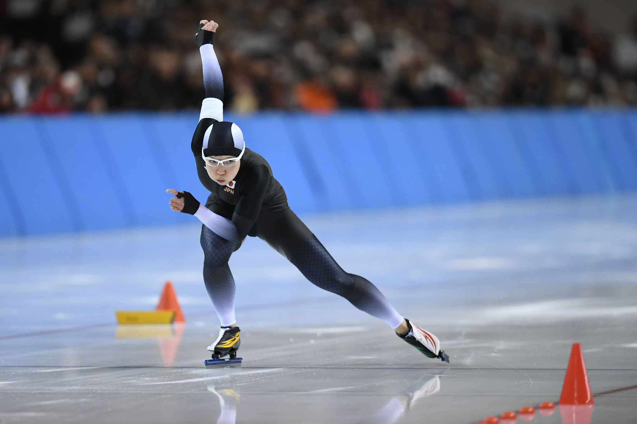 Japanese skater Nao Kodaira clocked a track record on her way to winning the first women's 500m event of the season ©Getty Images