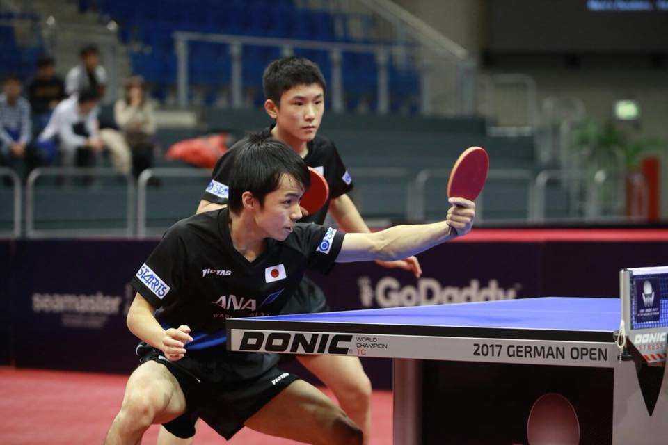 China's world champions were beaten by Japanese opponents in the men's doubles ©ITTF