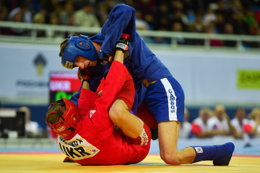 Russia were the dominant force, however, with Mukhtar Gamzaev among their six gold medallists following victory over Ukraine's Andrii Kucherenko in the combat men's 57kg final ©FIAS