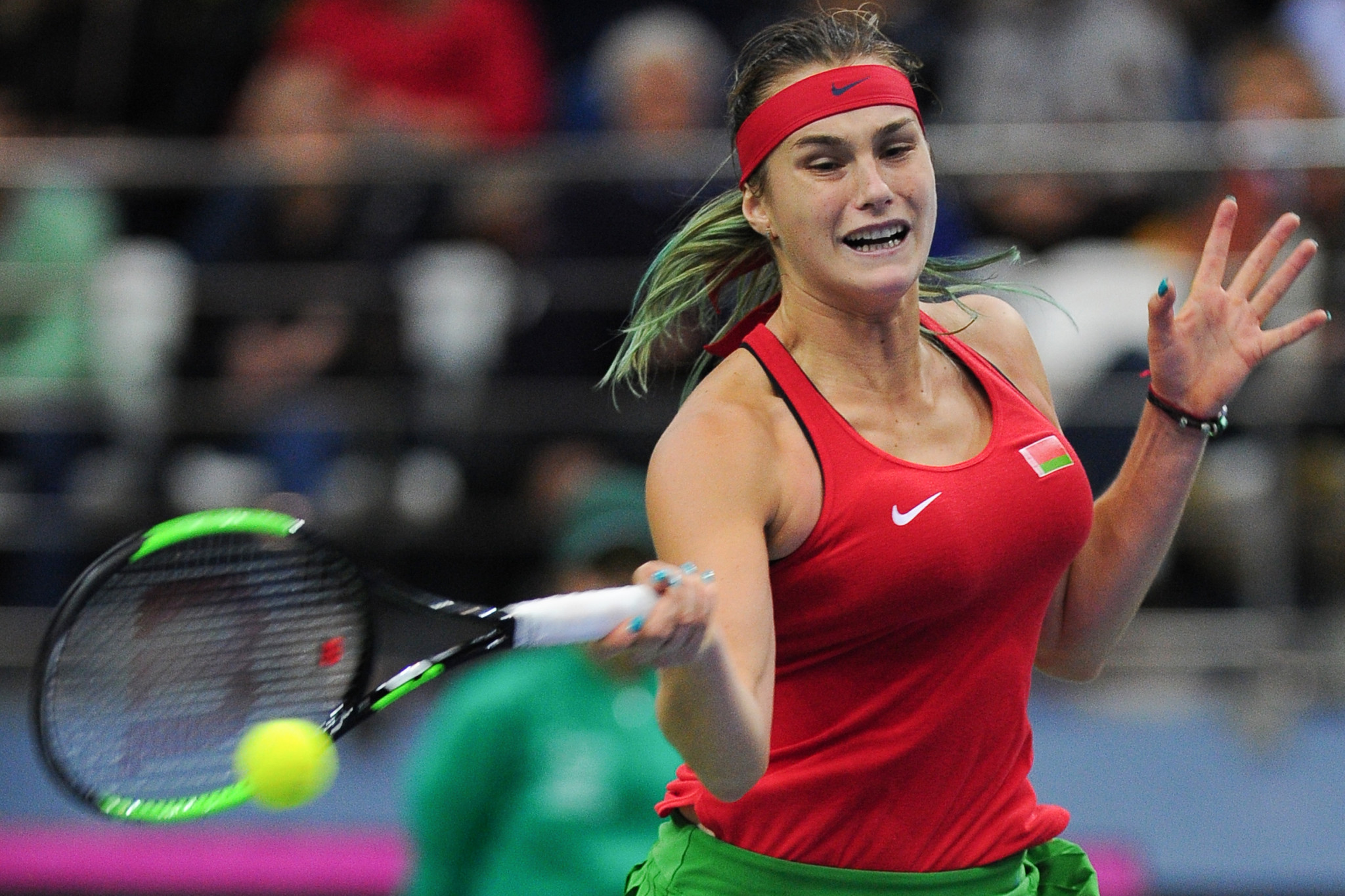 Aryna Sabalenka levelled the scores for Belarus ©Getty Images