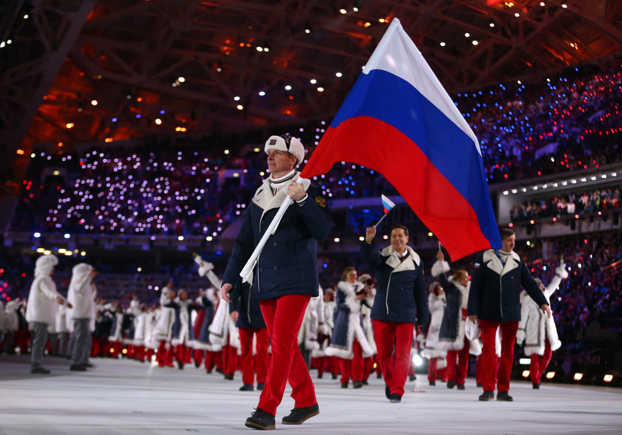 A verdict is still expected against Russian athletes, including double Olympic gold medallist Alexander Zubkov, who carried his country's flag at the Opening Ceremony of Sochi 2014 ©Getty Images