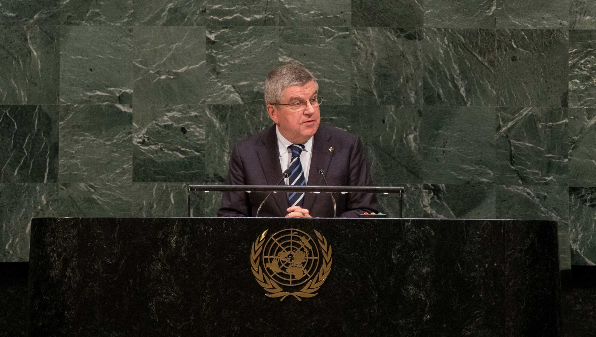 International Olympic Committee President Thomas Bach spoke at the Assembly ©IOC