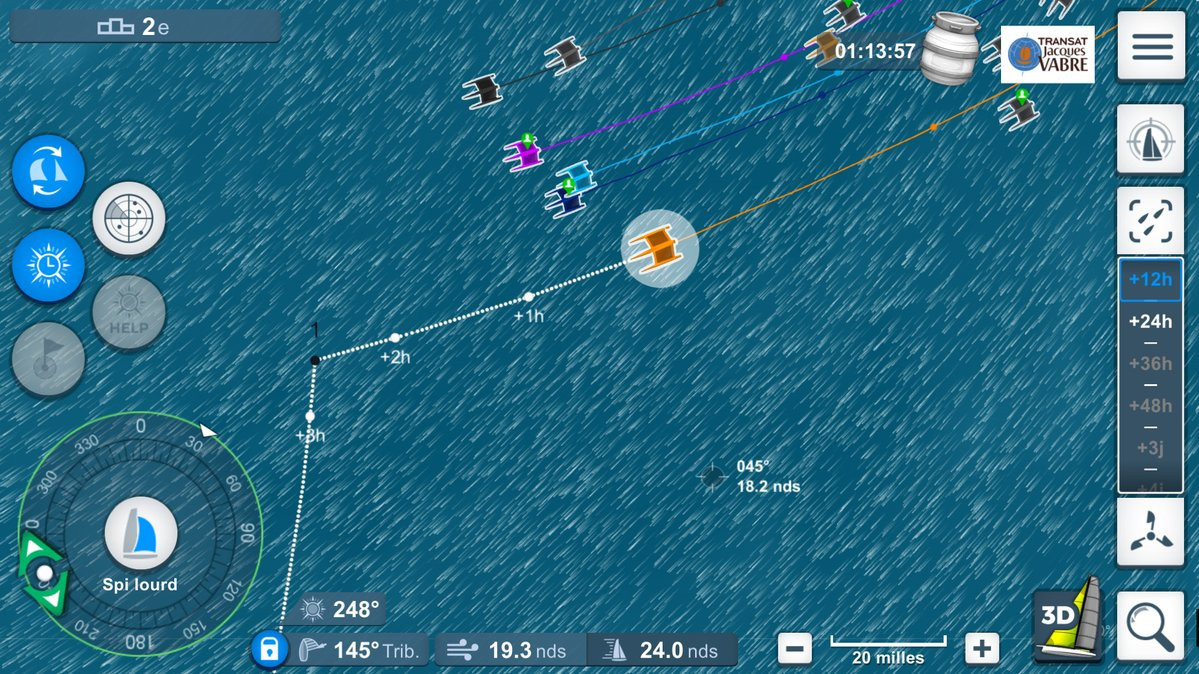 A screenshot taken from a virtual regatta ©Twitter
