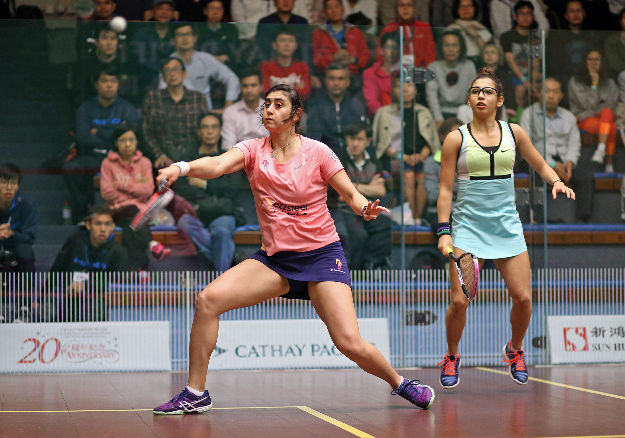 Women’s world number one Nour El Sherbini eased into the second round of the women's event ©PSA