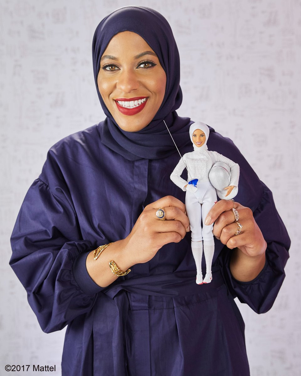 A Barbie doll modelled on hijab-wearing US fencer Ibtihaj Muhammad has been launched ©2017 Mattel