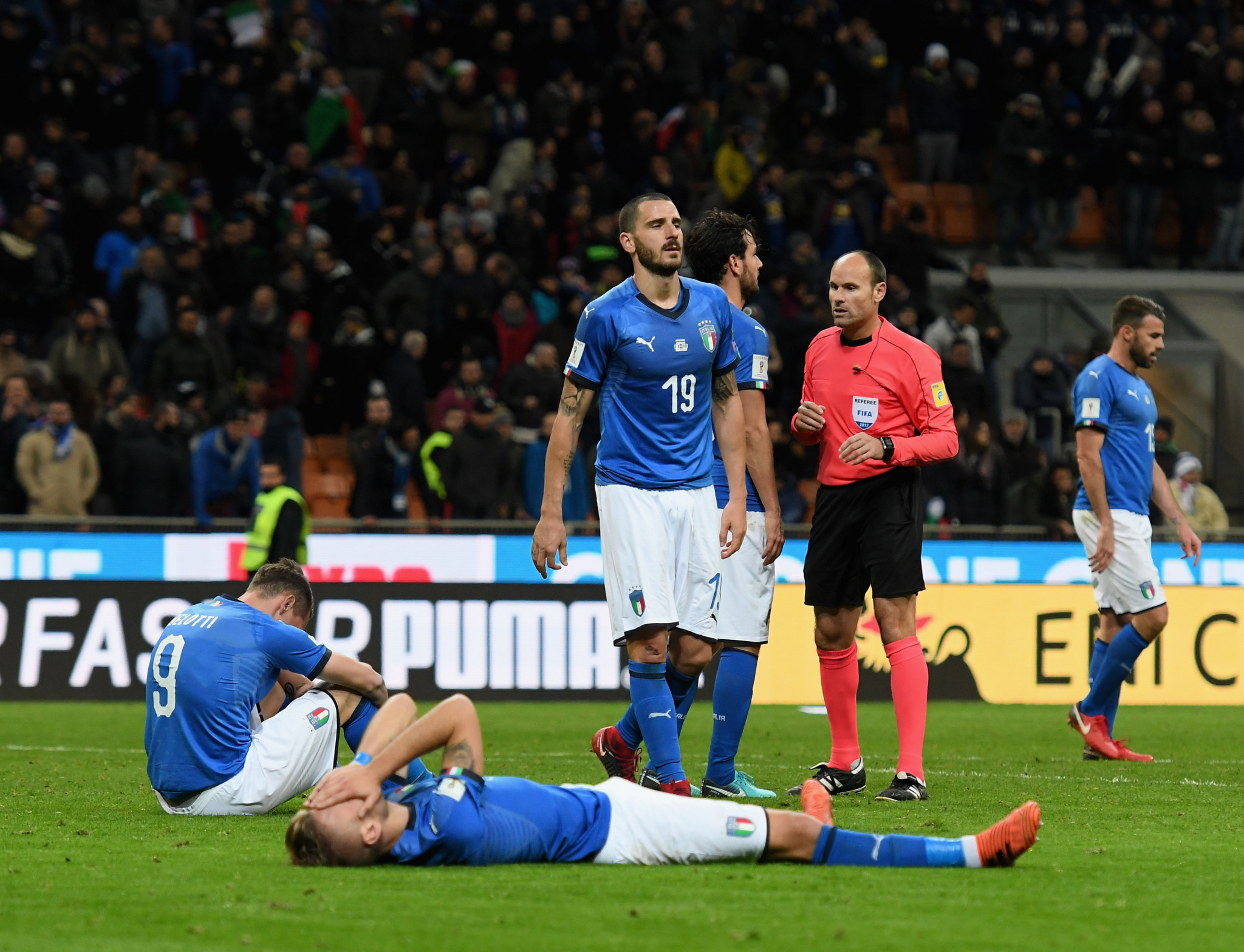 Italy failed to qualify for the World Cup after a 0-0 draw with Sweden in the second leg of their play-off ©Getty Images