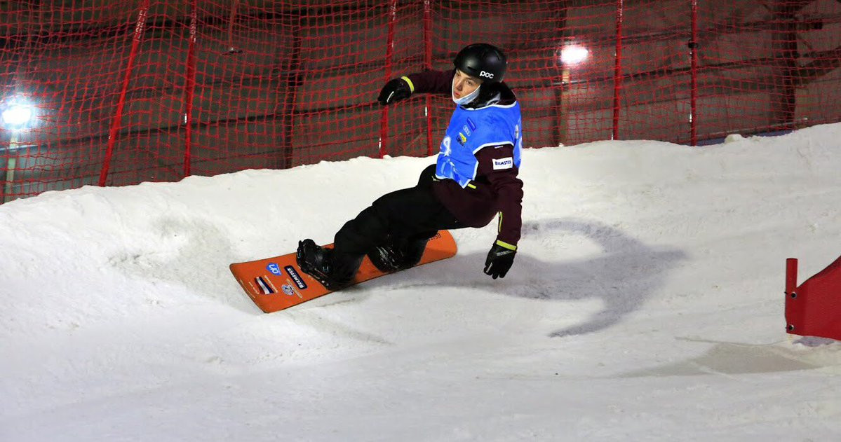 Defending champion Chris Vos got his World Para Snowboard World Cup season off to the perfect start ©Dutch Ski Federation