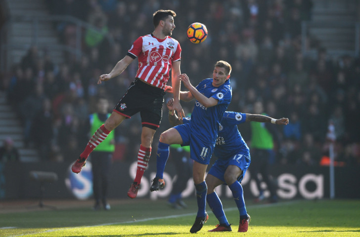 Jay Rodriguez (left), pictured playing against Leicester City last season, tops the individual list for injury absence over the previous three seasons with a total of 549 days ©Getty Images