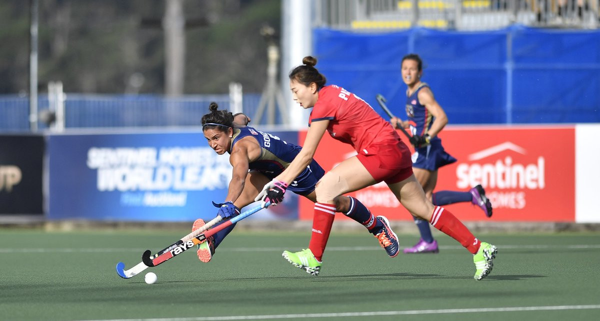 The United States and South Korea drew 1-1 in the other match held today ©USA Field Hockey