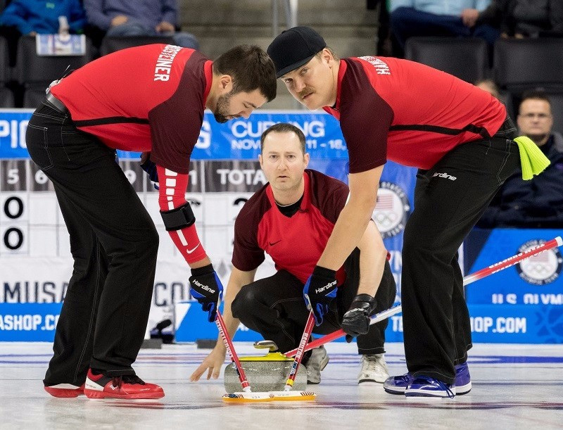 Three-time Olympian John Shuster led his team to a 9-4 win over Heath McCormick’s side today ©Rich Harmer/USA Curling