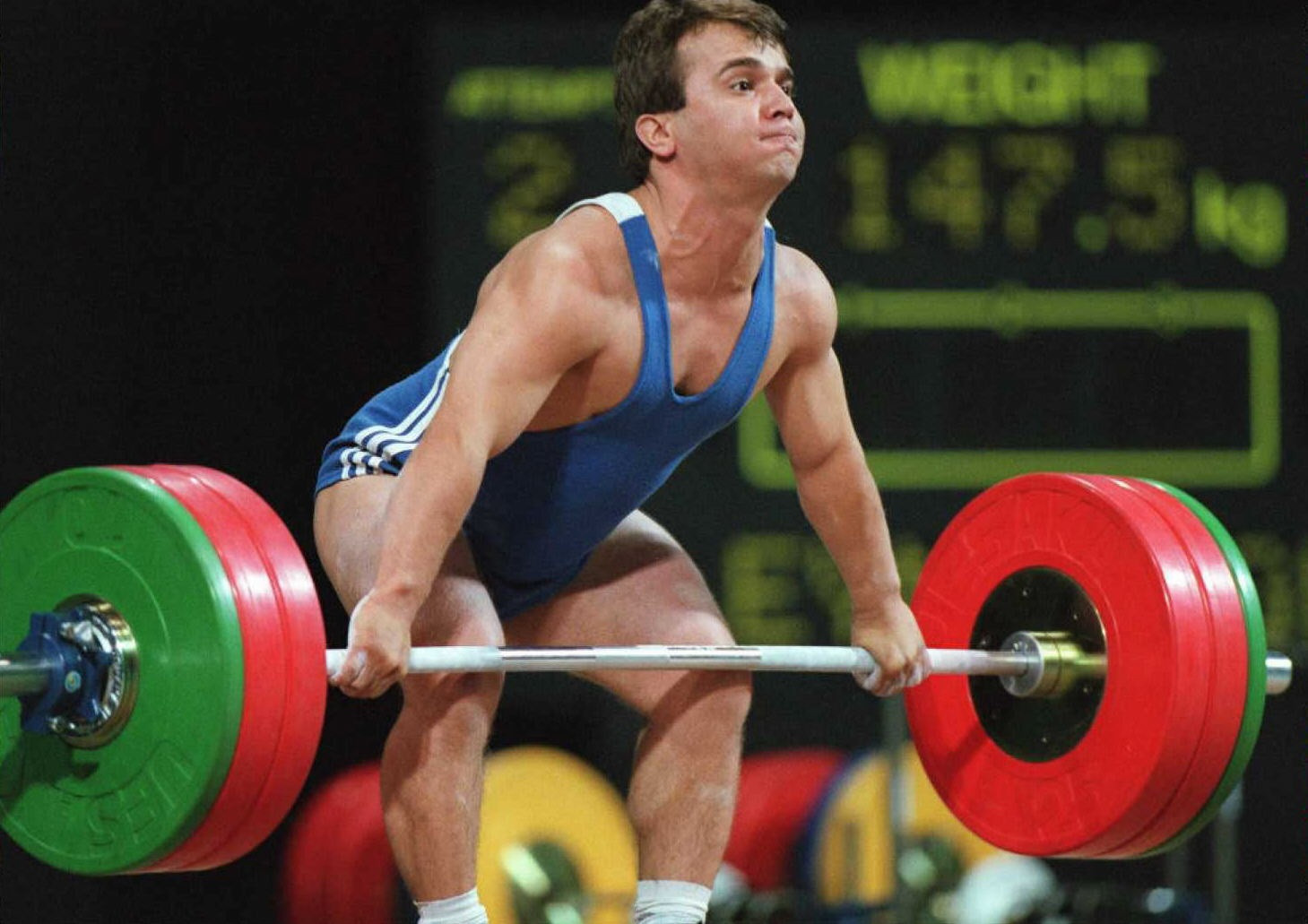 Naim Süleymanoğlu won the last of his three Olympic gold medals at Atlanta 1996 ©Getty Images