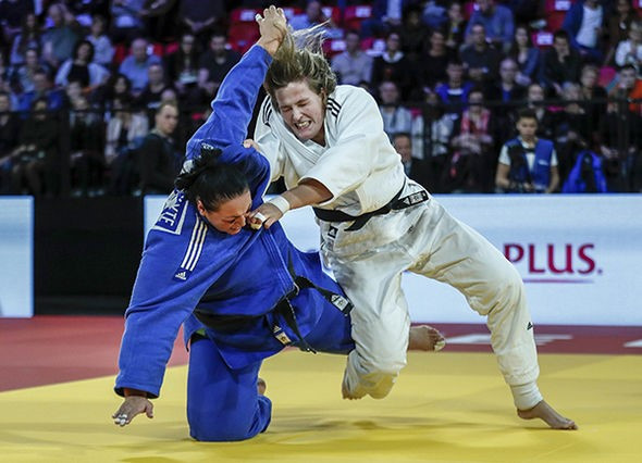 The Netherlands' Tessie Savelkouls won the women's over 78kg gold medal ©IJF 
 
