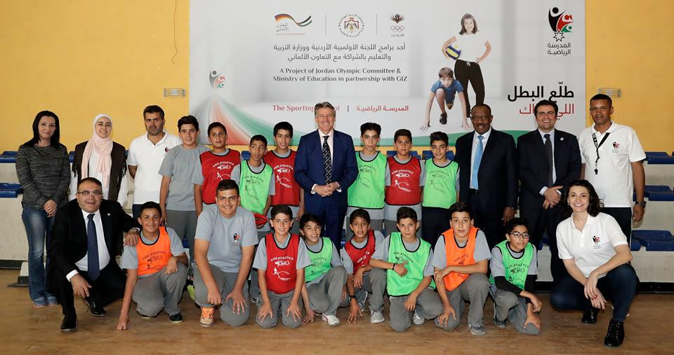 The visiting delegation also visited part of the JOC's Sporting Schools project ©Facebook