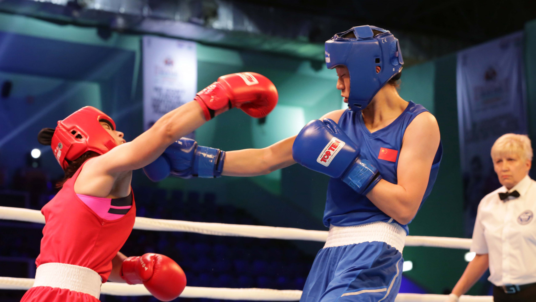 Action continued at the event in the Indian city today ©AIBA