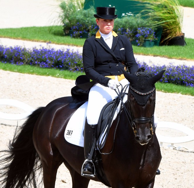 German rider Isabell Werth, seen here on Weihegold Old in July during the World Equestrian Festival , has been named Longines' Best Athlete at an awards ceremony in Uruguay ©Getty Images