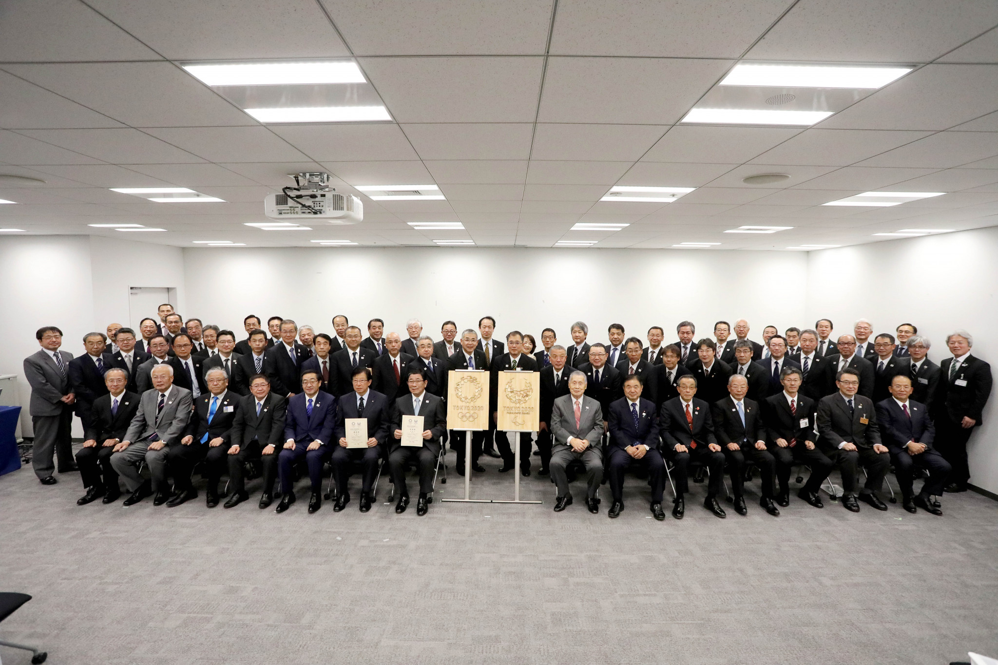 The unveiling of the emblems took place in a ceremony in Tokyo ©Tokyo 2020