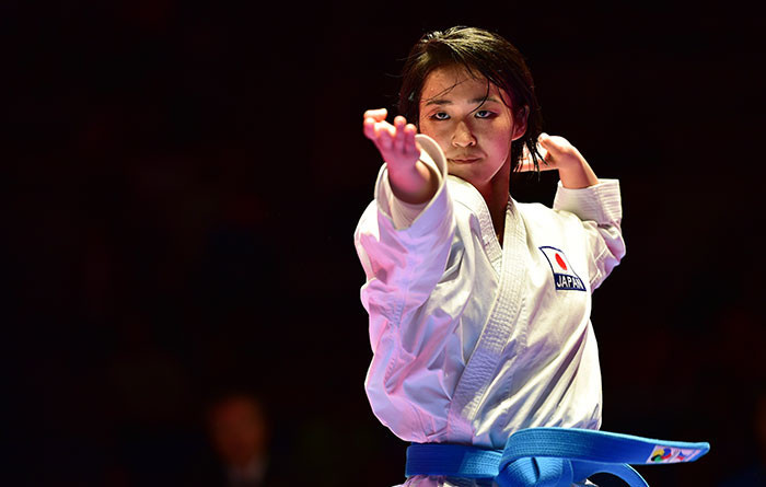 Japan's reigning world champion Kiyou Shimizu is among the favourites in the women's kata tournament ©WKF