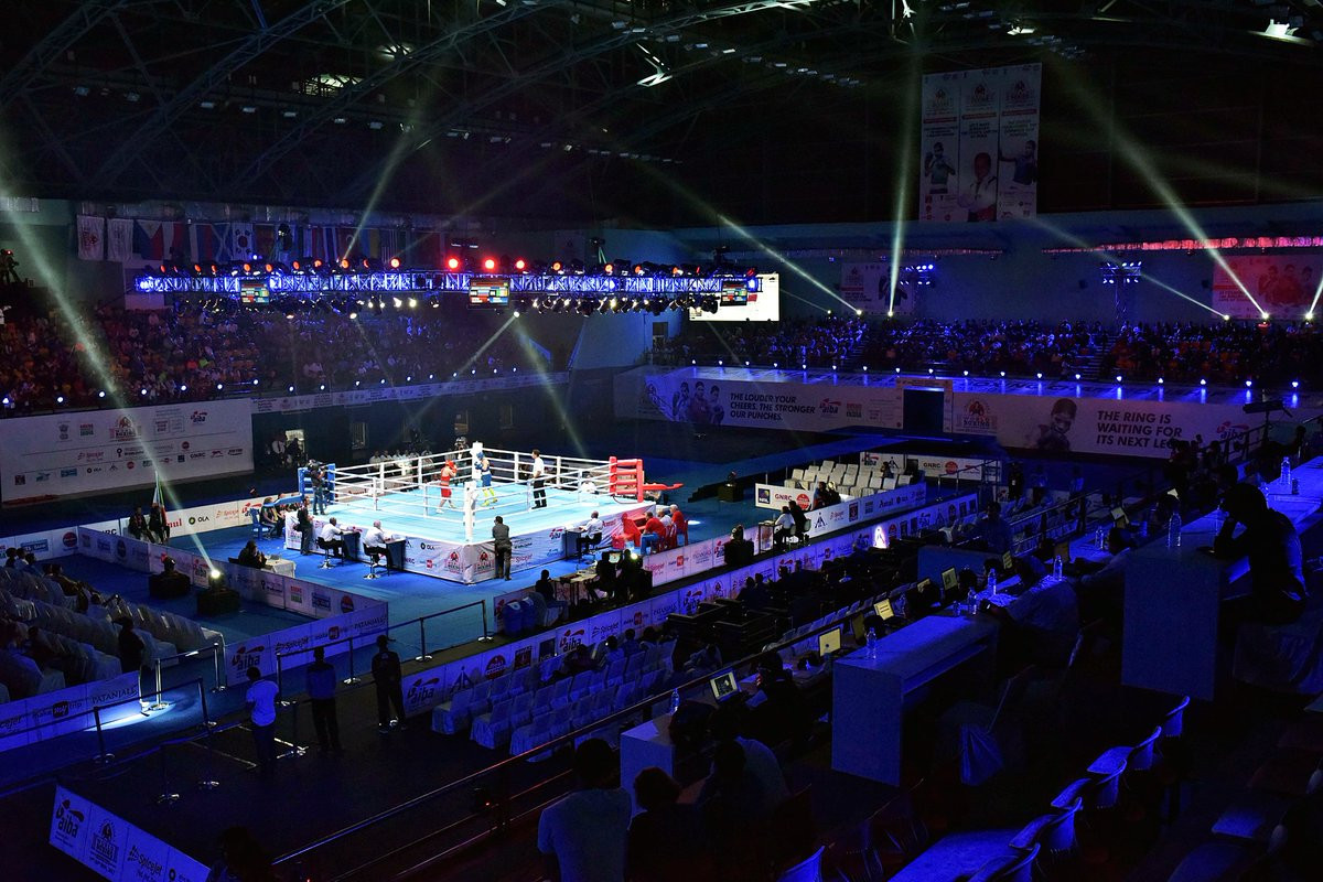 The first of two days of semi-finals took place at the Nabin Chandra Bordoloi Indoor Stadium ©AIBA