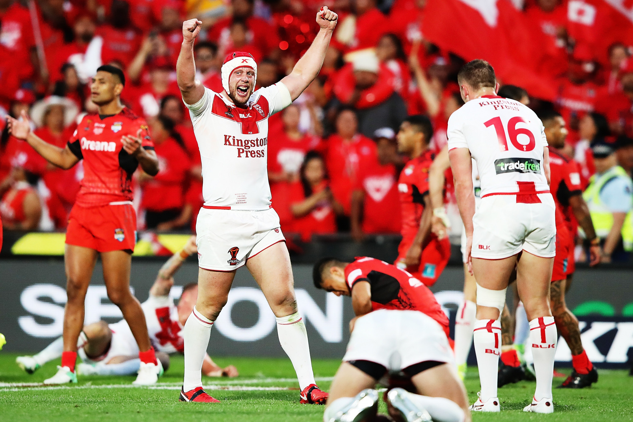 England survive Tonga fightback to reach Rugby League World Cup final