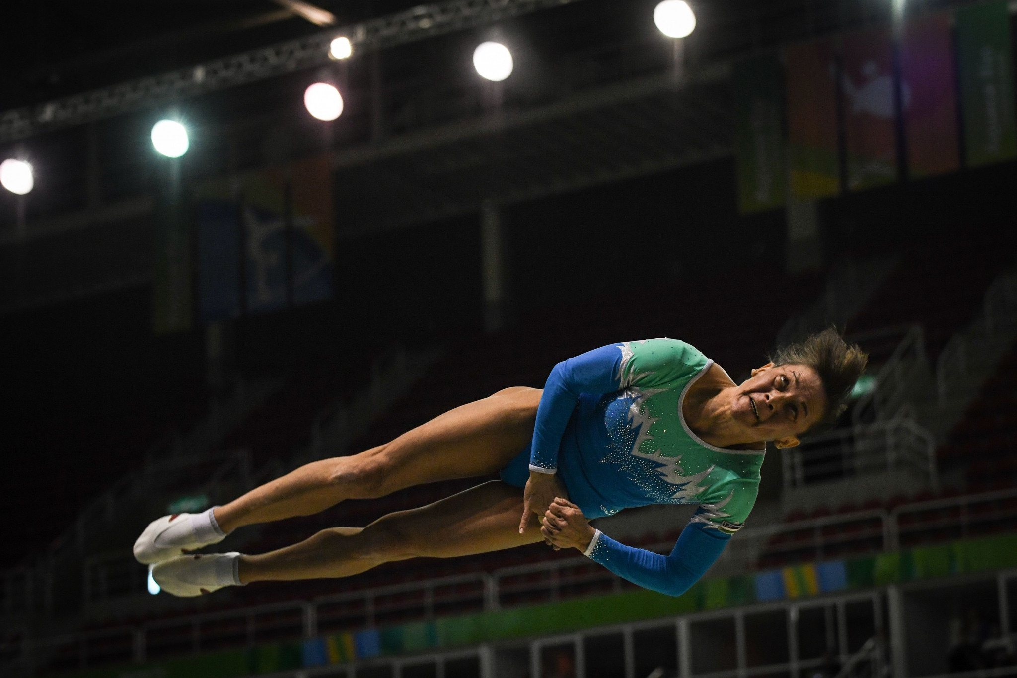 Uzbekistan veteran Oksana Chusovitina secured her 15th victory in the German city as she topped the podium in the women's vault ©Getty Images