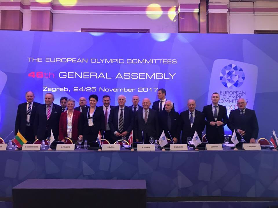 Janez Kocijančič and Niels Nygaard, both front centre, have been elected to the two leading positions in the EOC Executive Committee ©ITG