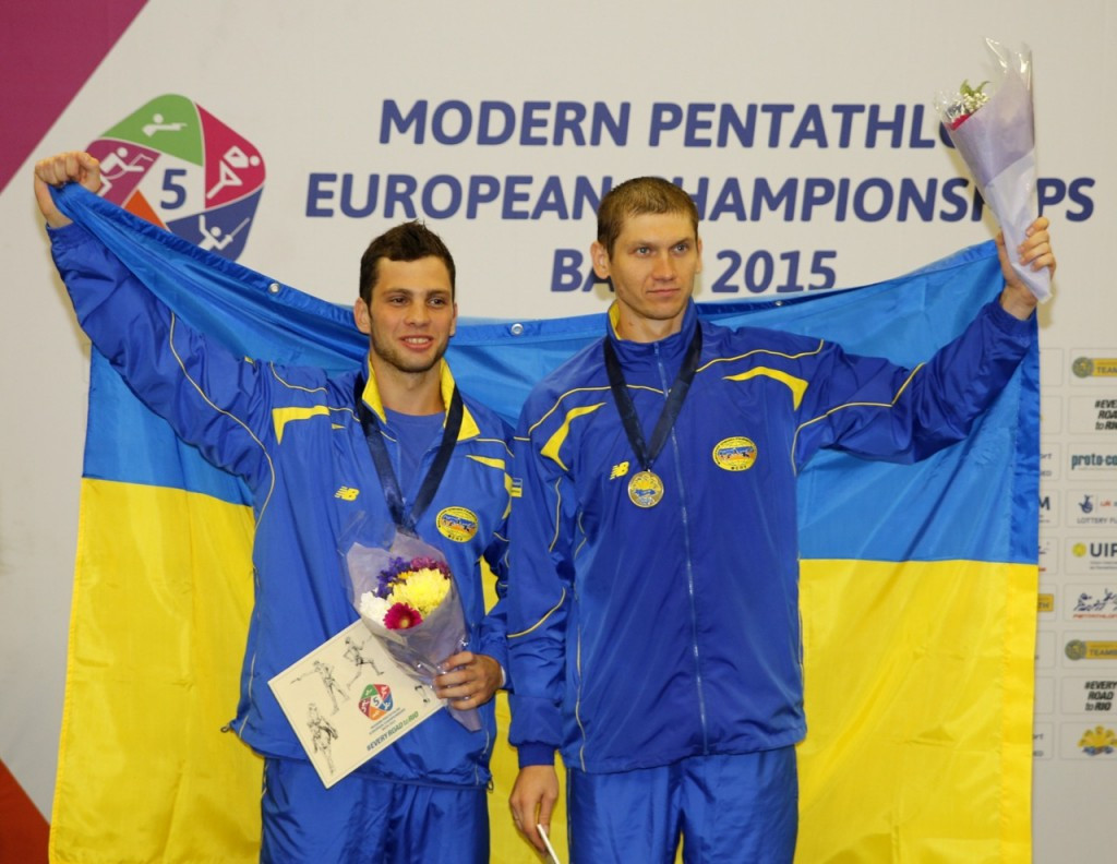 Ukraine's Dmytro Kirpulyanskyy and Yuriy Fedechko overtook Russia in the combined event to take gold
