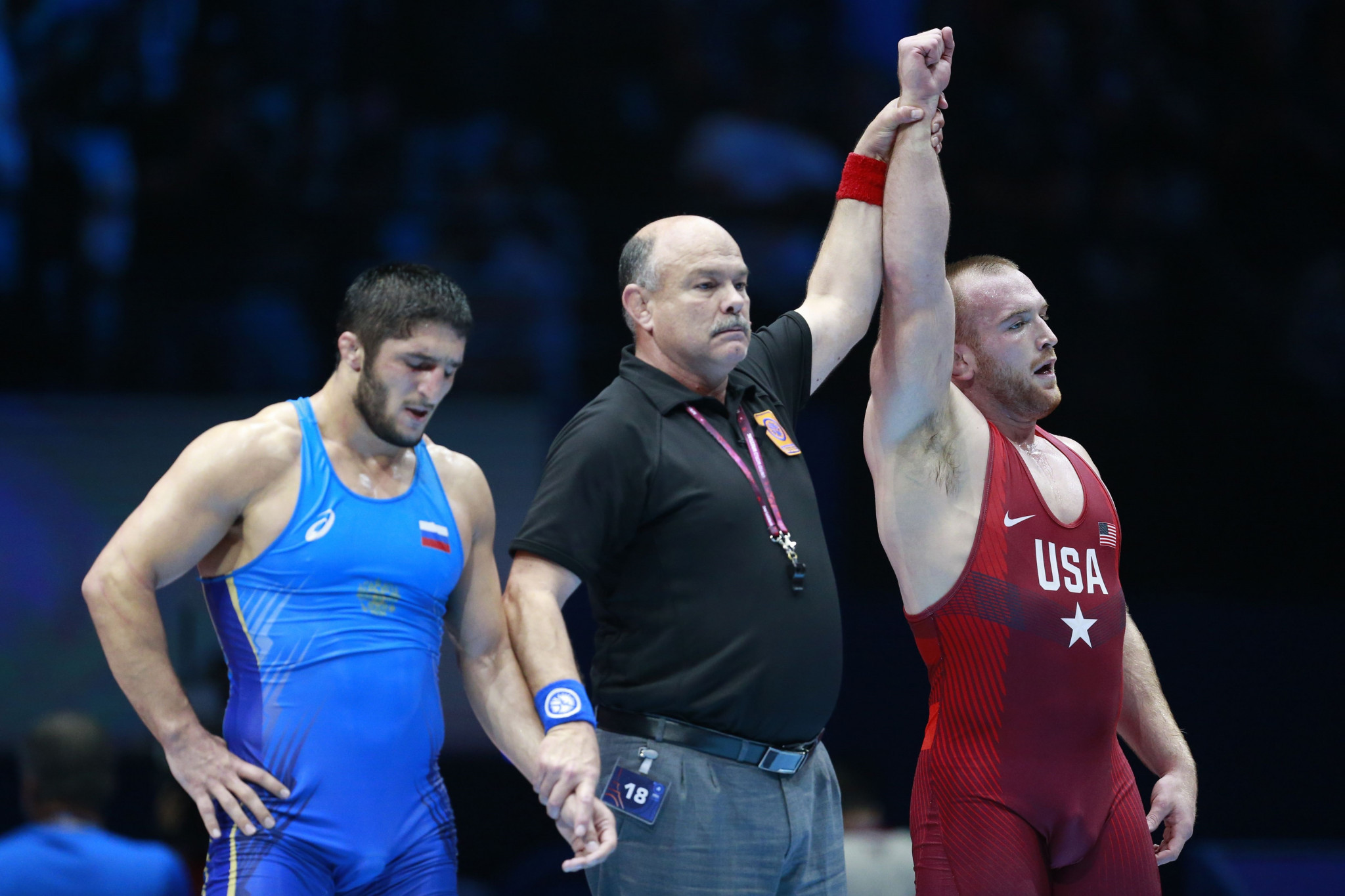 Bill Zadick led the United States' Kyle Snyder to 97kg gold at the 2017 World Wrestling Championships in Paris ©Getty Images