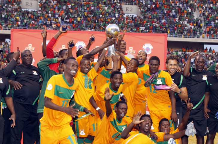 Namibia succeeded 2013 champions Zambia (pictured) in winning the COSAFA Cup
