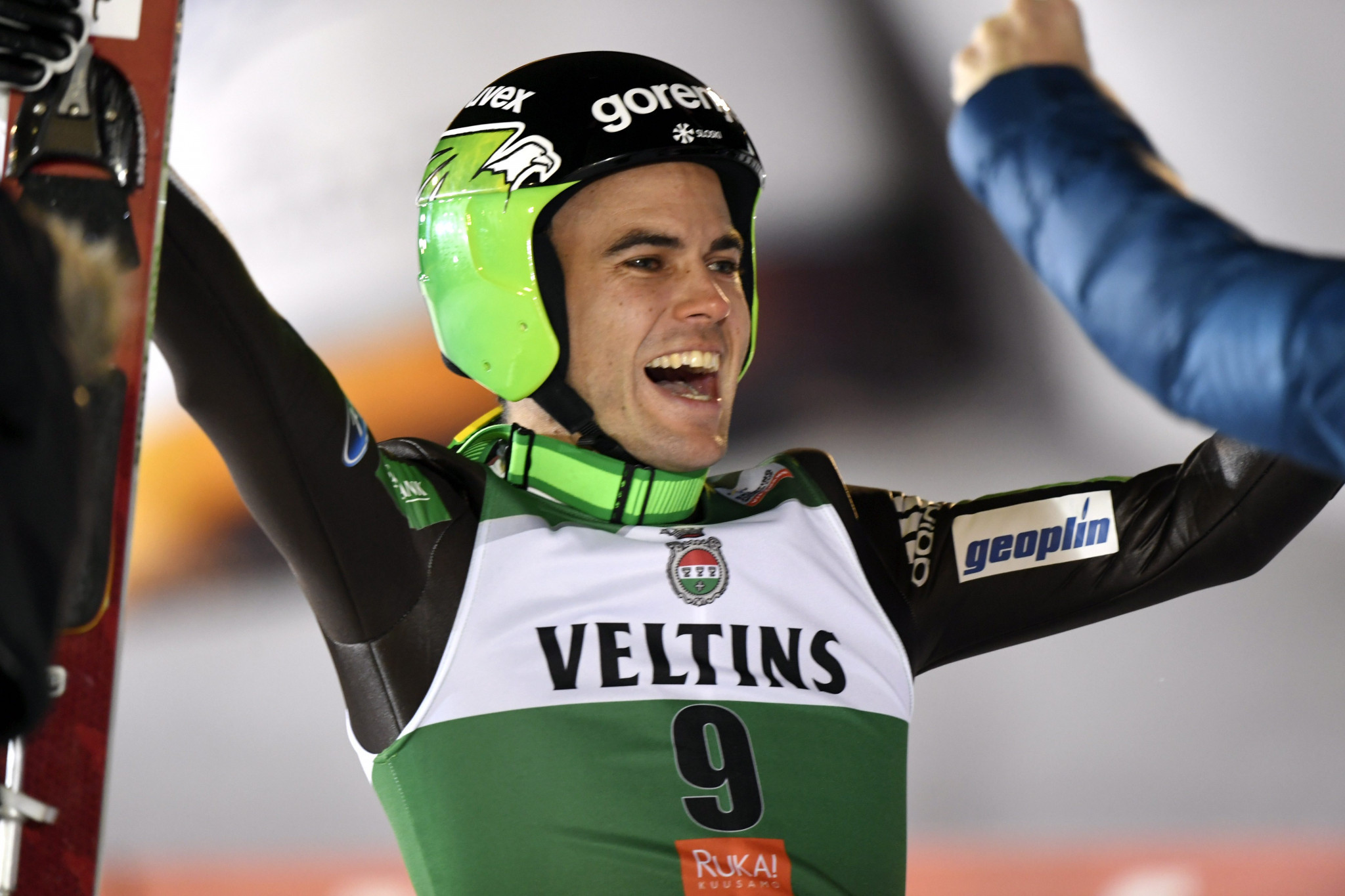 Jernej Damjan recorded a surprise victory at the FIS Ski Jumping World Cup in Ruka ©Getty Images