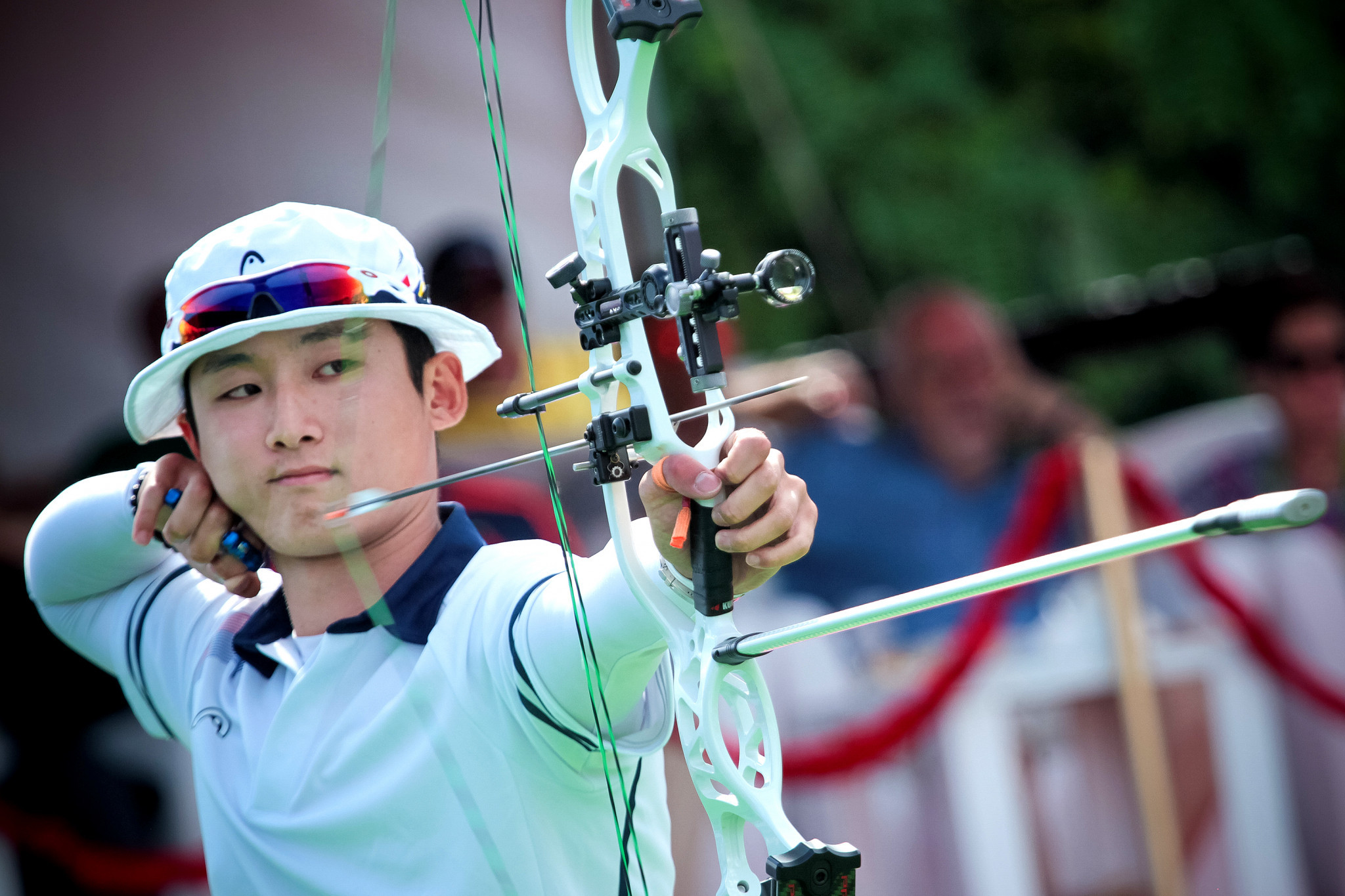 Kim Jong-ho helped South Korea reach the mixed compound archery final ©Getty Images