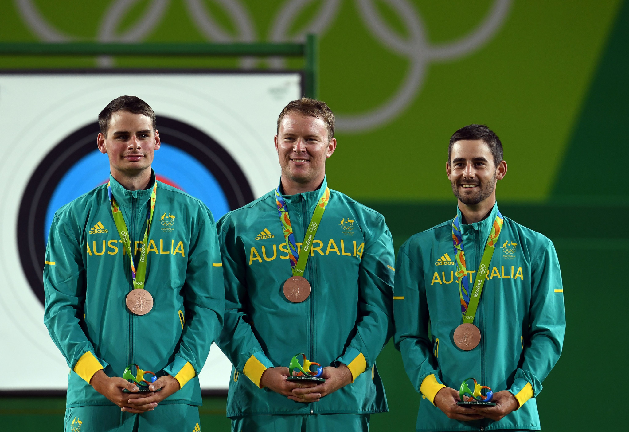 Australia’s recurve men’s team won an Olympic bronze medal at Rio 2016 ©Getty Images