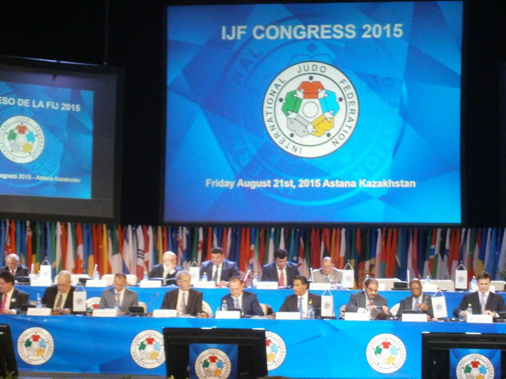 IJF President Marius Vizer closed the Congress and praised the work of Astana 2015 ©IJF