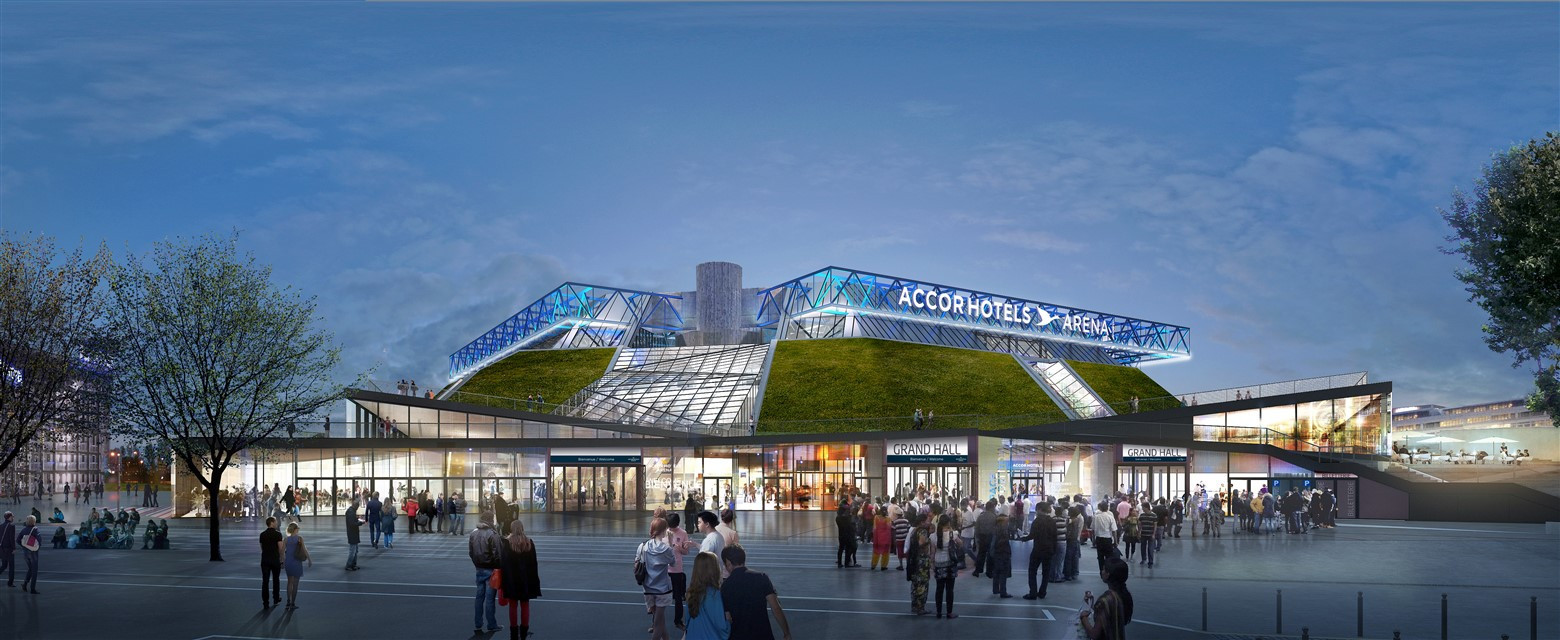 The new Bercy Arena 2 was due to be adjacent to the Arena 1, which is also known as the AccorHotels Arena ©AccorHotels Arena