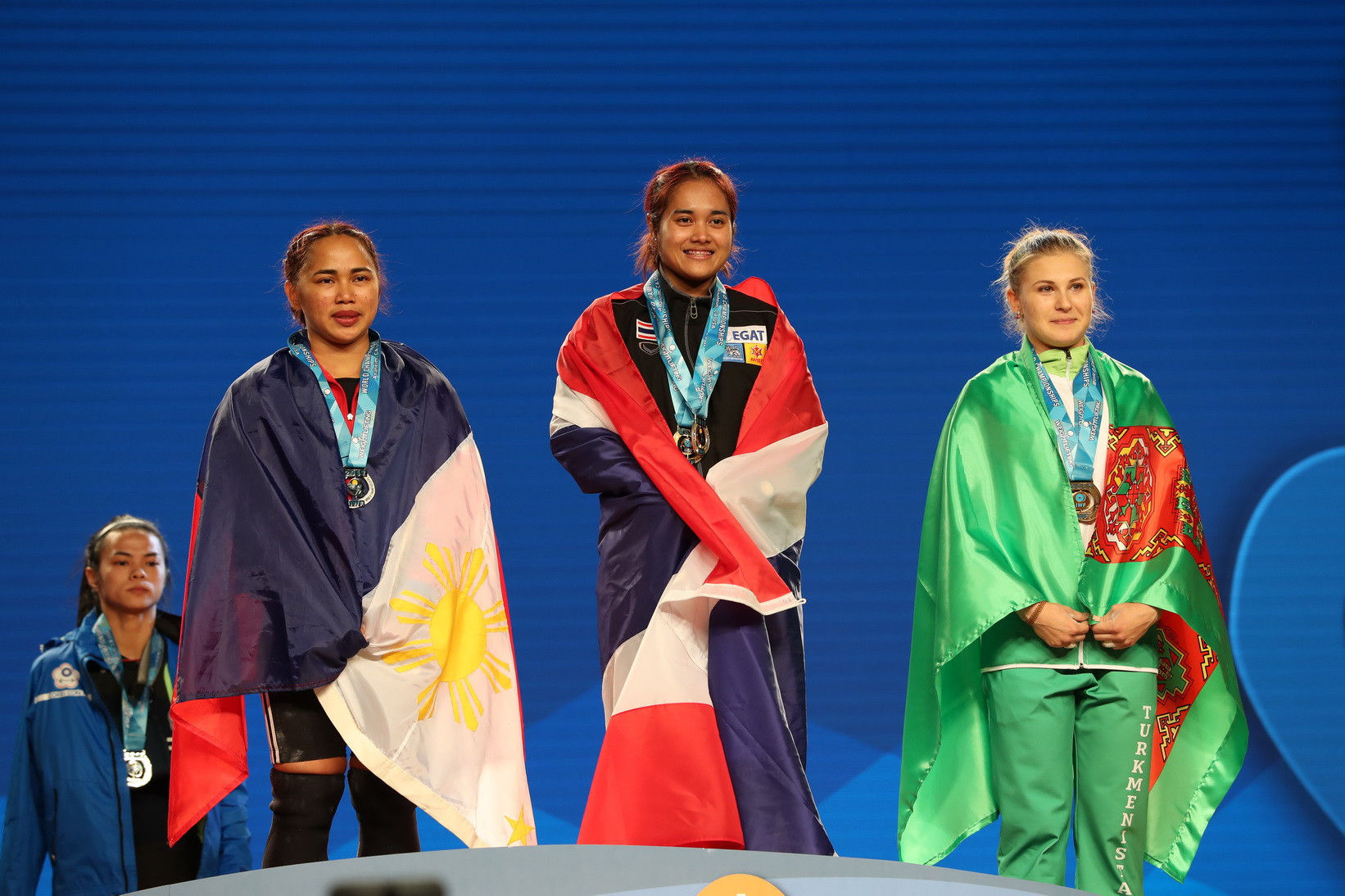 Thailand’s Sopita Tanasan claimed a clean sweep of gold medals at the 2017 IWF World Championships ©IWF