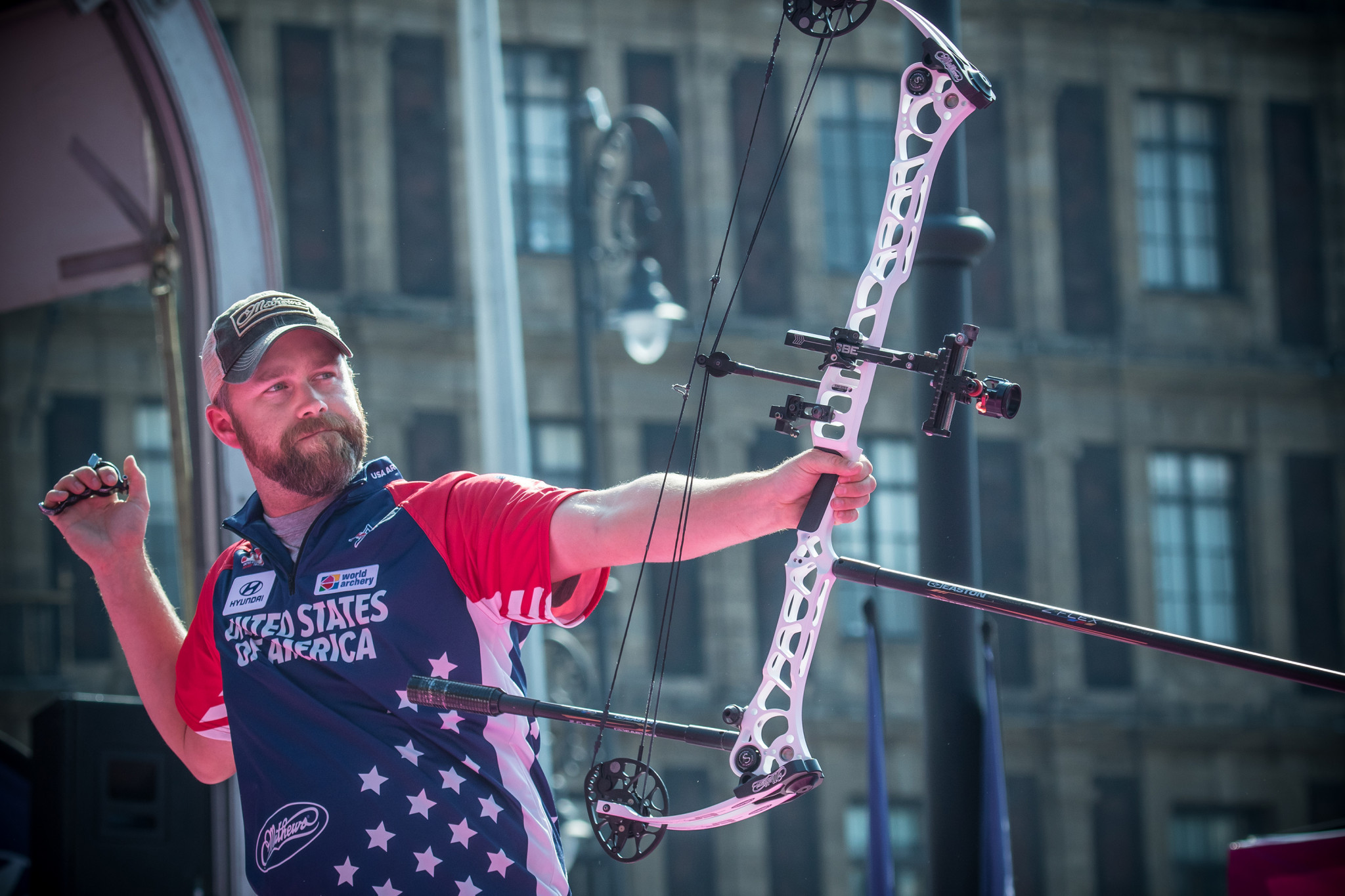 The United States Braden Gellenthien will be looking to extend his lead at the top of the World Cup leaderboard in the men's compound in Bangkok following his win in Marrakech last month ©Getty Images