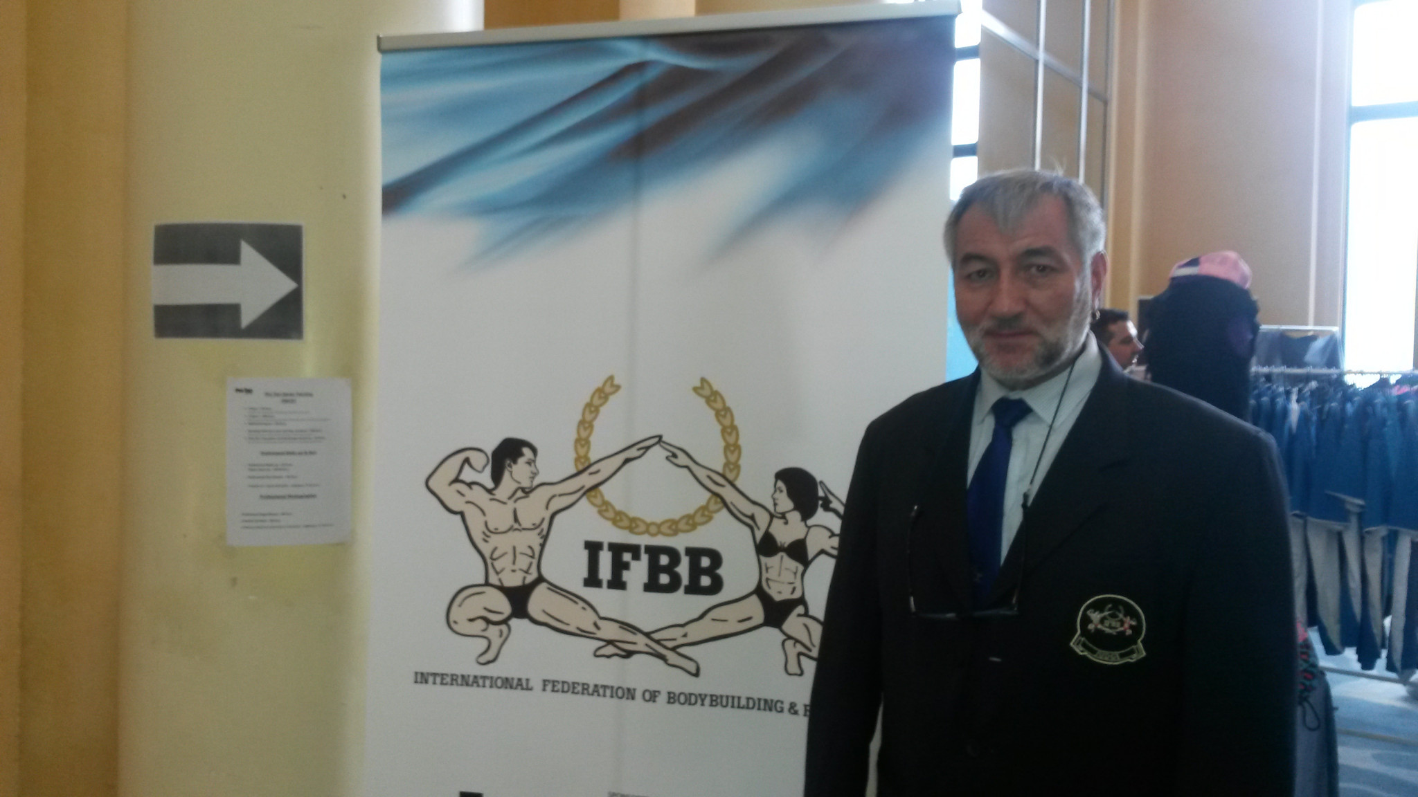 Mario Valero, President of the French Bodybuilding and Fitness Association, at the Casino Municipal in Biarritz today ©ITG