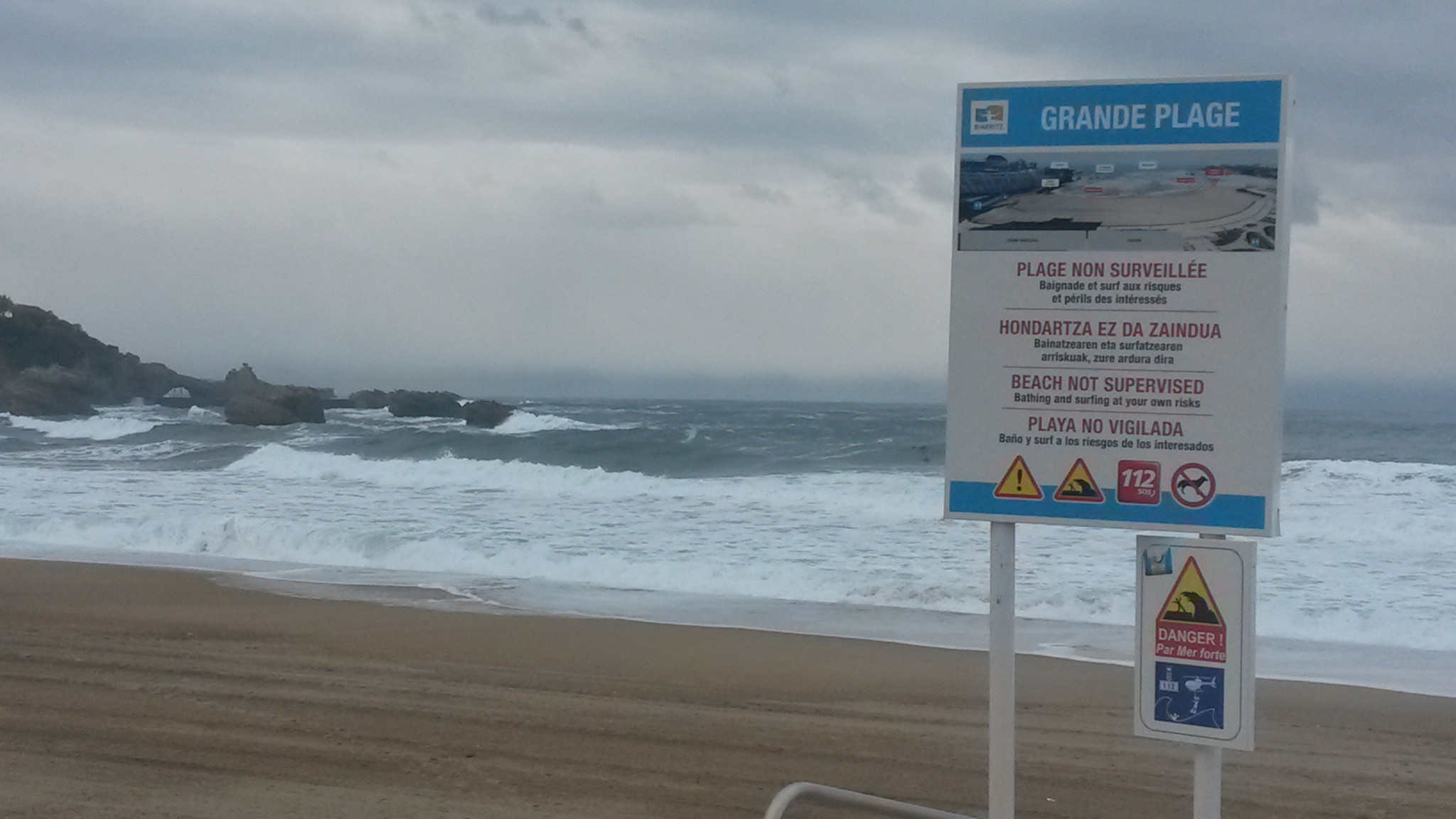 There were heavy seas on the Grand Plage at Biarritz today as competitors for this weekend's IFBB World Fitness Championships gathered at the beachside Casino Municipal venue ©ITG