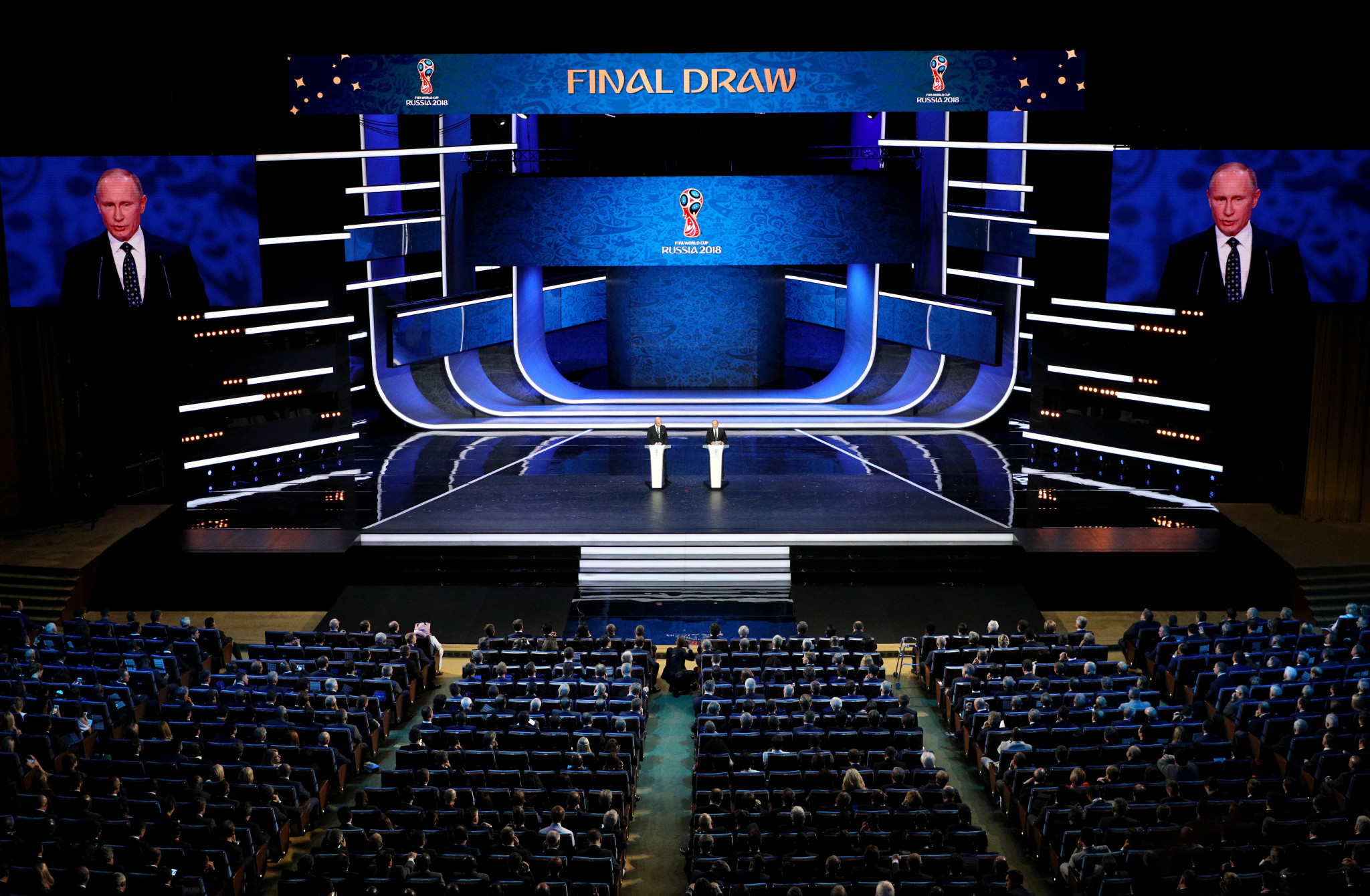 Vladimir Putin star guest as draw made for 2018 FIFA World Cup 